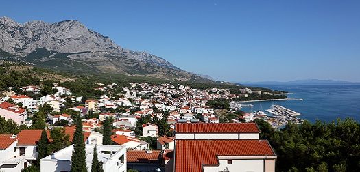 View of Croatian resort Baska Voda. Photo taken at 9th of July 2011 View of Croatian resort Baska Voda. Photo taken at 9th of July 2011