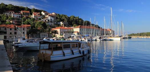 Harbor onthe island Hvar, Croatia