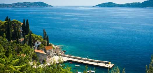 Croatia, adriatic sea Croatia, adriatic sea and old village