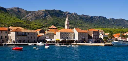 Jelsa town on Hvar island in Croatia
