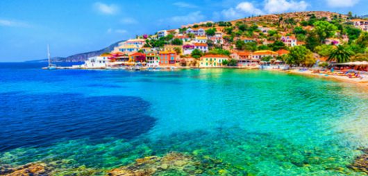 Assos beach in Kefalonia, Greece