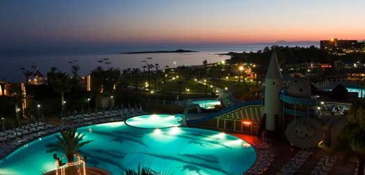 Night hotel pool Luxury hotel pool at night