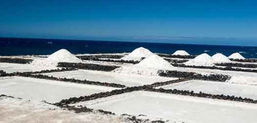 salt pans of fuencaliente de la palma, canary islands, spain.
