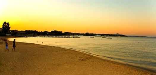 travel italy - beach at sunset, sardinia. travel italy - beach at sunset, sardinia.