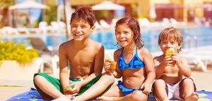 kids at pool