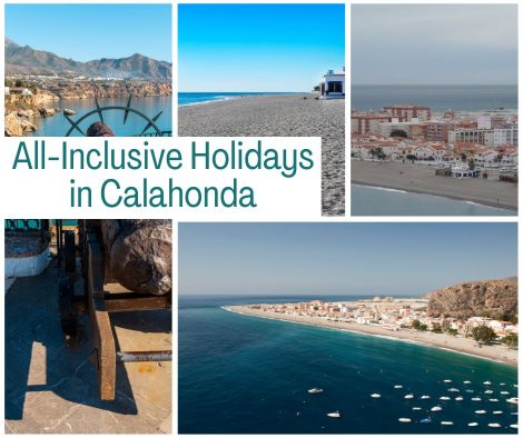 A Collage of Images Representing All Inclusive Holidays to Calahonda