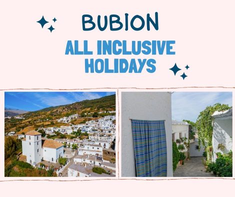 An Image Colage Portraying All Inclusive Holidays Bubion